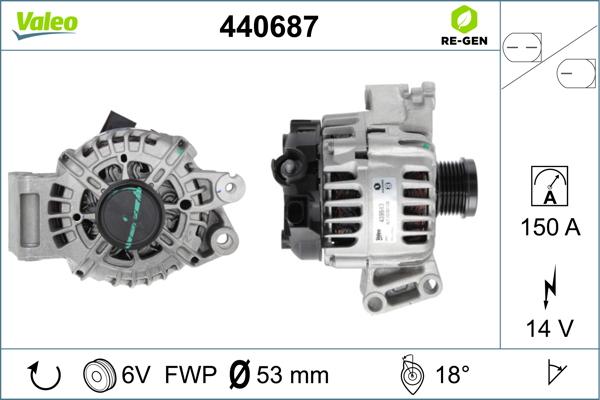 Valeo 440687 - Генератор vvparts.bg