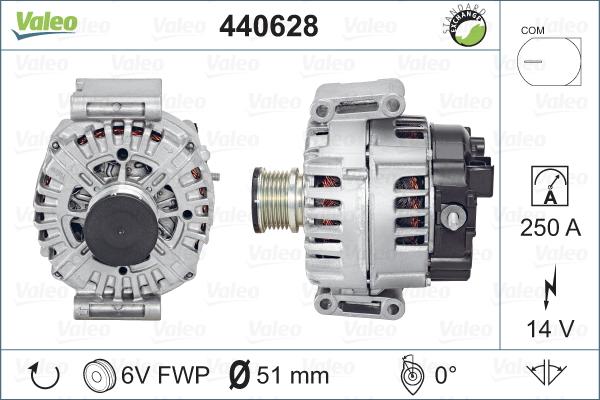 Valeo 440628 - Генератор vvparts.bg