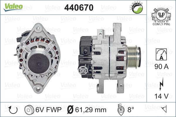 Valeo 440670 - Генератор vvparts.bg