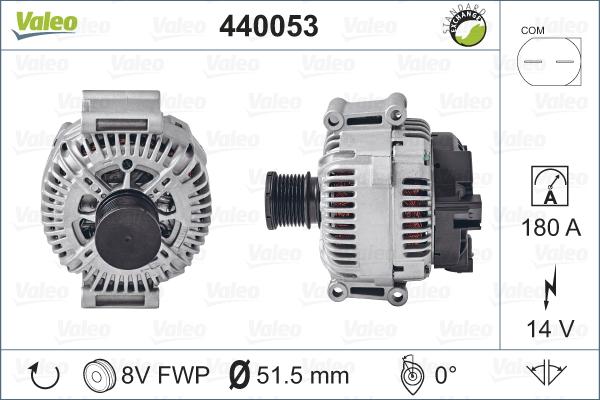 Valeo 440053 - Генератор vvparts.bg