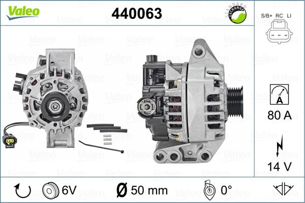 Valeo 440063 - Генератор vvparts.bg