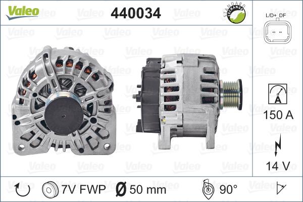 Valeo 440034 - Генератор vvparts.bg