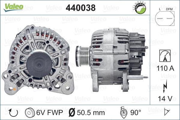 Valeo 440038 - Генератор vvparts.bg