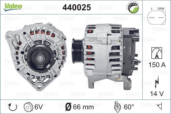 Valeo 440025 - Генератор vvparts.bg