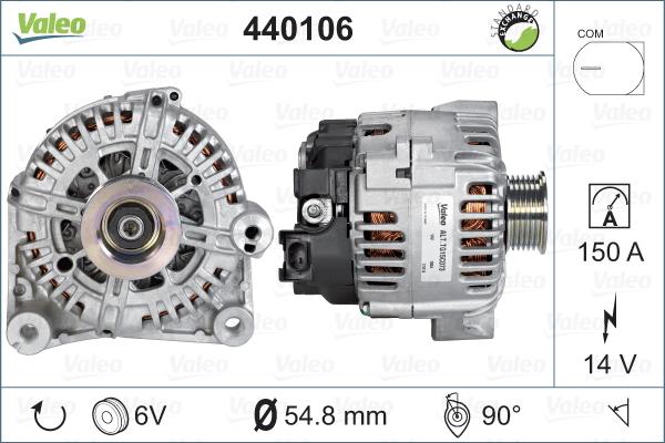 Valeo 440106 - Генератор vvparts.bg