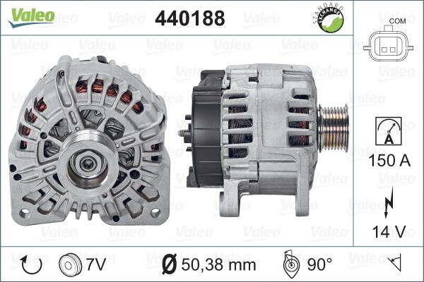 Valeo 440188 - Генератор vvparts.bg