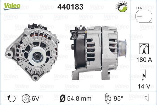 Valeo 440183 - Генератор vvparts.bg