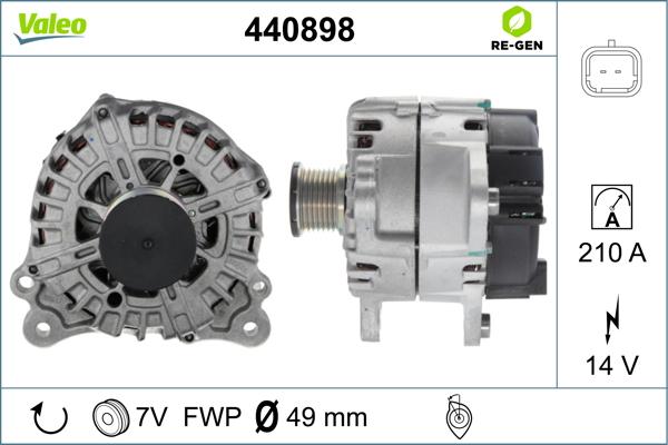 Valeo 440898 - Генератор vvparts.bg