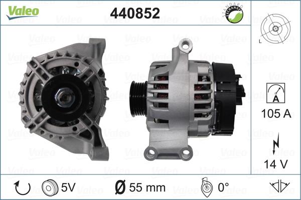 Valeo 440852 - Генератор vvparts.bg