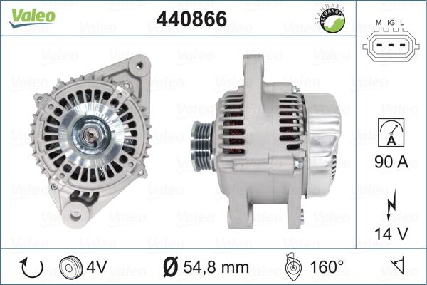 Valeo 440866 - Генератор vvparts.bg