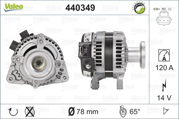 Valeo 440349 - Генератор vvparts.bg