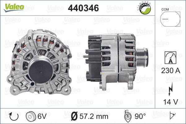 Valeo 440346 - Генератор vvparts.bg