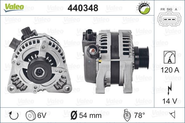 Valeo 440348 - Генератор vvparts.bg