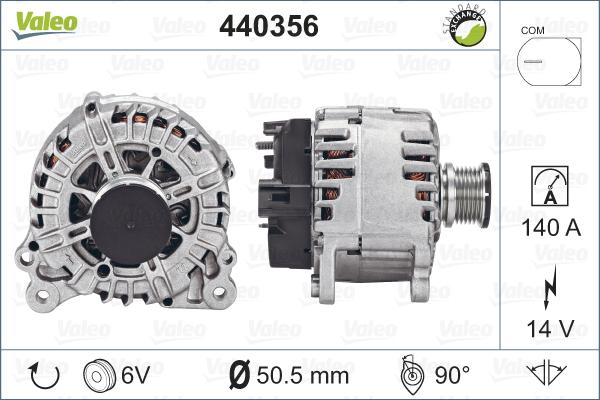 Valeo 440356 - Генератор vvparts.bg