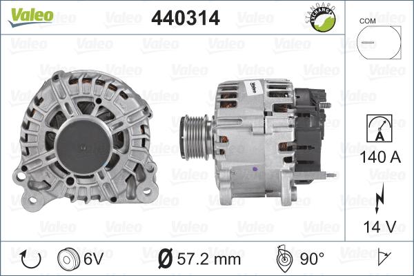 Valeo 440314 - Генератор vvparts.bg