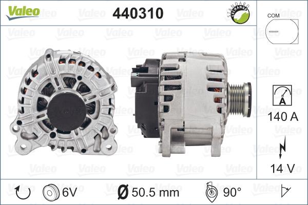 Valeo 440310 - Генератор vvparts.bg