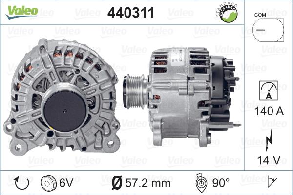 Valeo 440311 - Генератор vvparts.bg