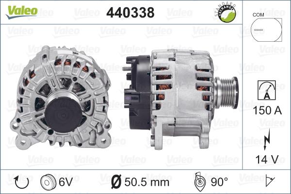 Valeo 440338 - Генератор vvparts.bg