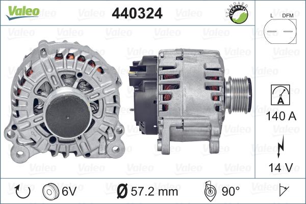 Valeo 440324 - Генератор vvparts.bg