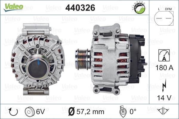 Valeo 440326 - Генератор vvparts.bg