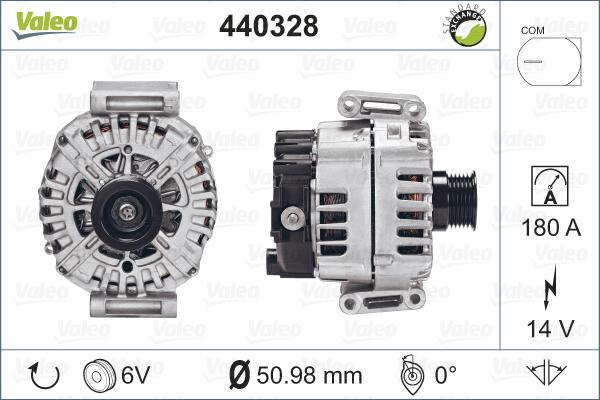 Valeo 440328 - Генератор vvparts.bg