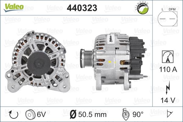 Valeo 440323 - Генератор vvparts.bg