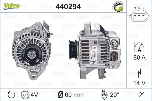 Valeo 440294 - Генератор vvparts.bg