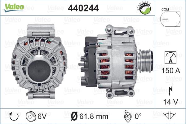 Valeo 440244 - Генератор vvparts.bg