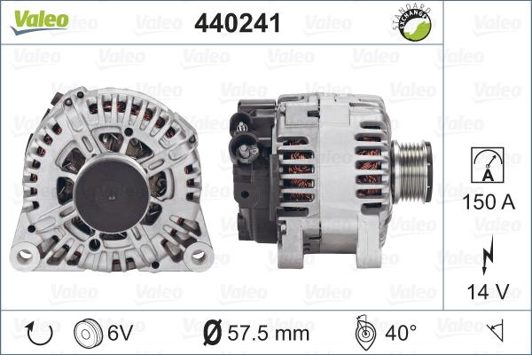 Valeo 440241 - Генератор vvparts.bg