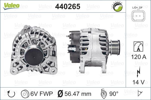 Valeo 440265 - Генератор vvparts.bg