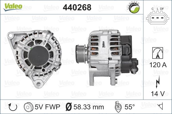 Valeo 440268 - Генератор vvparts.bg