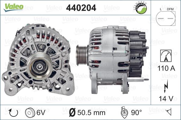 Valeo 440204 - Генератор vvparts.bg