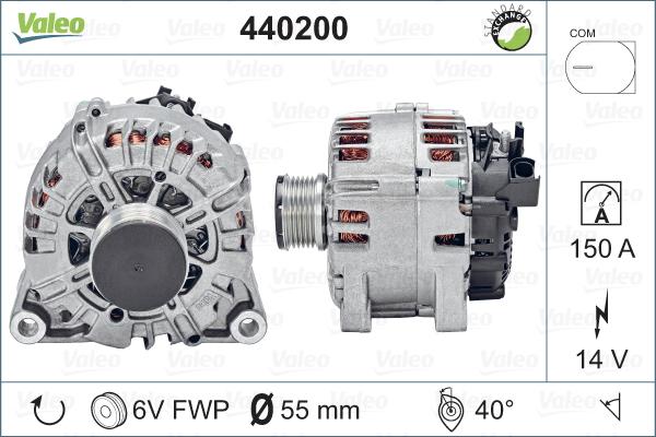 Valeo 440200 - Генератор vvparts.bg