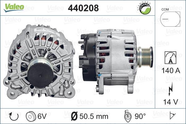 Valeo 440208 - Генератор vvparts.bg