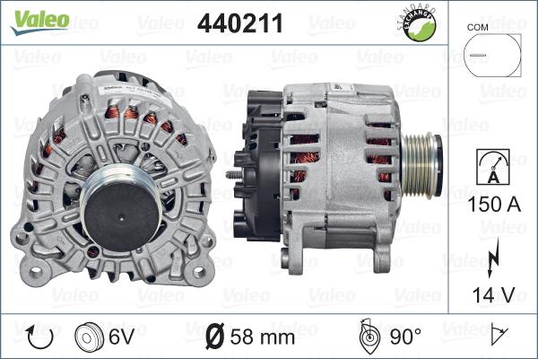 Valeo 440211 - Генератор vvparts.bg