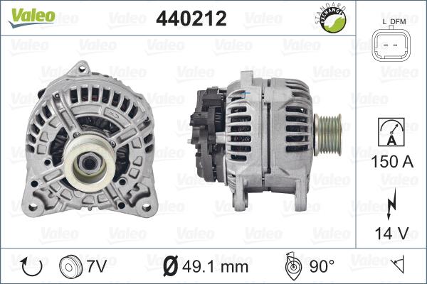 Valeo 440212 - Генератор vvparts.bg