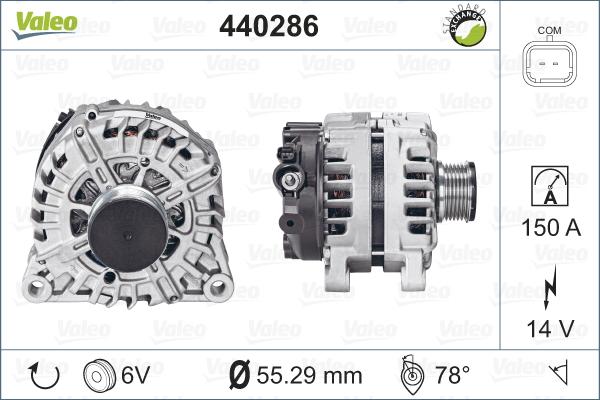 Valeo 440286 - Генератор vvparts.bg