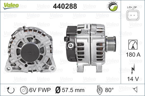 Valeo 440288 - Генератор vvparts.bg