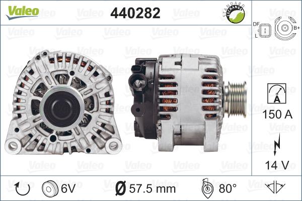 Valeo 440282 - Генератор vvparts.bg