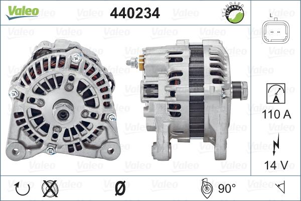 Valeo 440234 - Генератор vvparts.bg