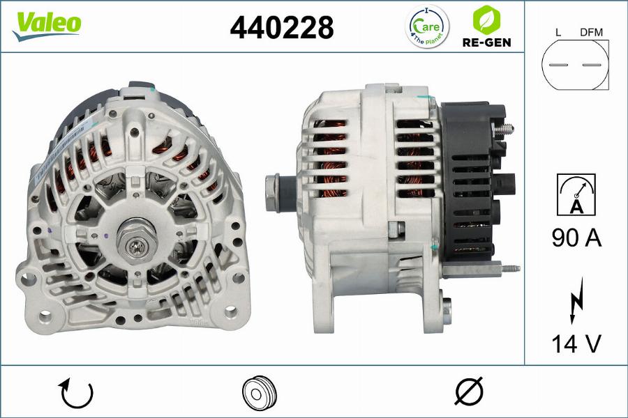 Valeo 440228 - Генератор vvparts.bg