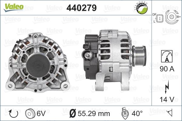 Valeo 440279 - Генератор vvparts.bg