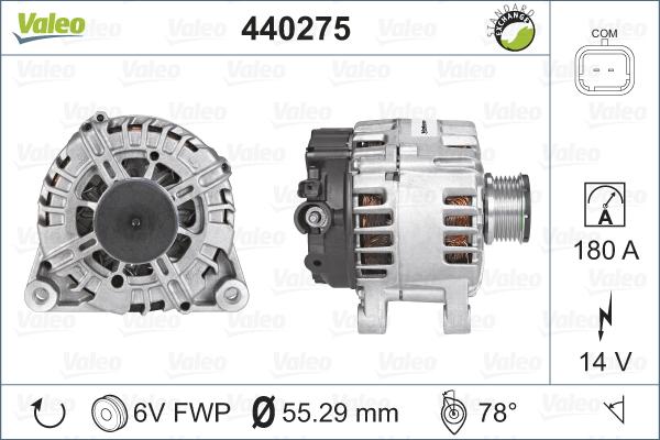 Valeo 440275 - Генератор vvparts.bg