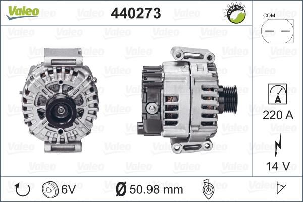 Valeo 440273 - Генератор vvparts.bg