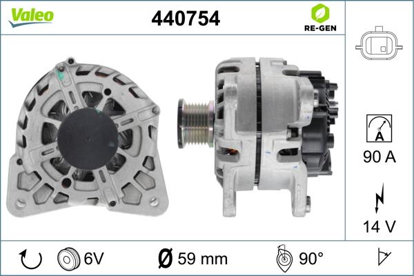 Valeo 440754 - Генератор vvparts.bg