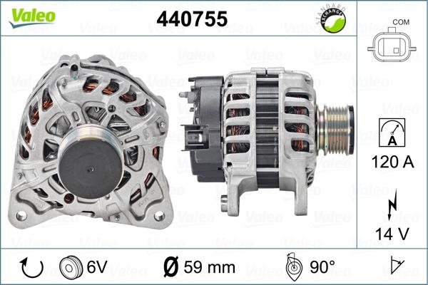 Valeo 440755 - Генератор vvparts.bg