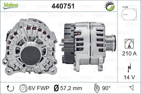 Valeo 440751 - Генератор vvparts.bg