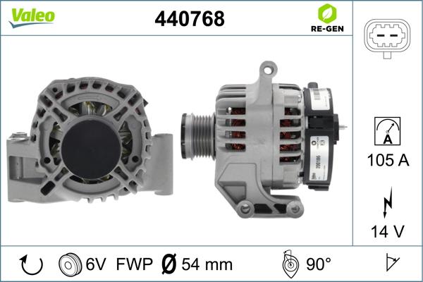 Valeo 440768 - Генератор vvparts.bg