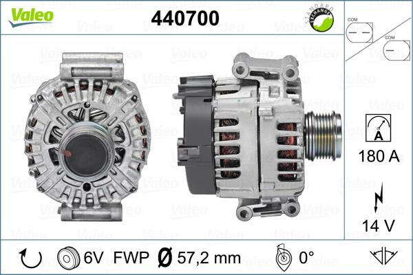 Valeo 440700 - Генератор vvparts.bg