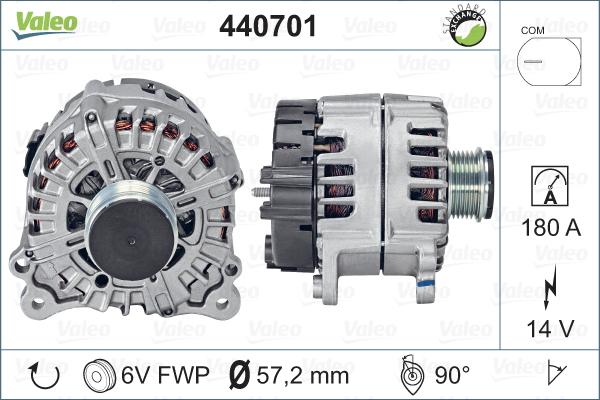 Valeo 440701 - Генератор vvparts.bg